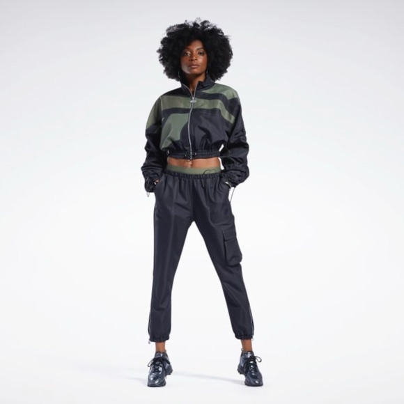 Reebok Cardi B Pants Womens Plus Size Jogger Pants Black HA2701 NEW Multi Sz - Picture 1 of 7